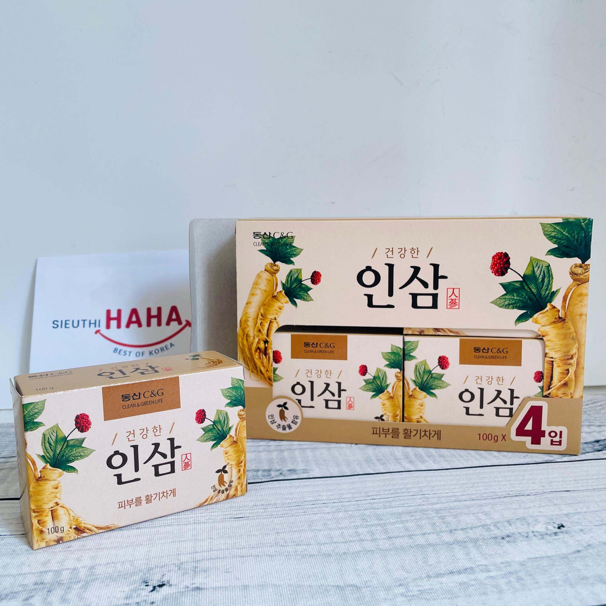 Xà phòng nhân sâm hàn quốc chống lão hoá da rất thơm và mịn luôn 100gr/cục