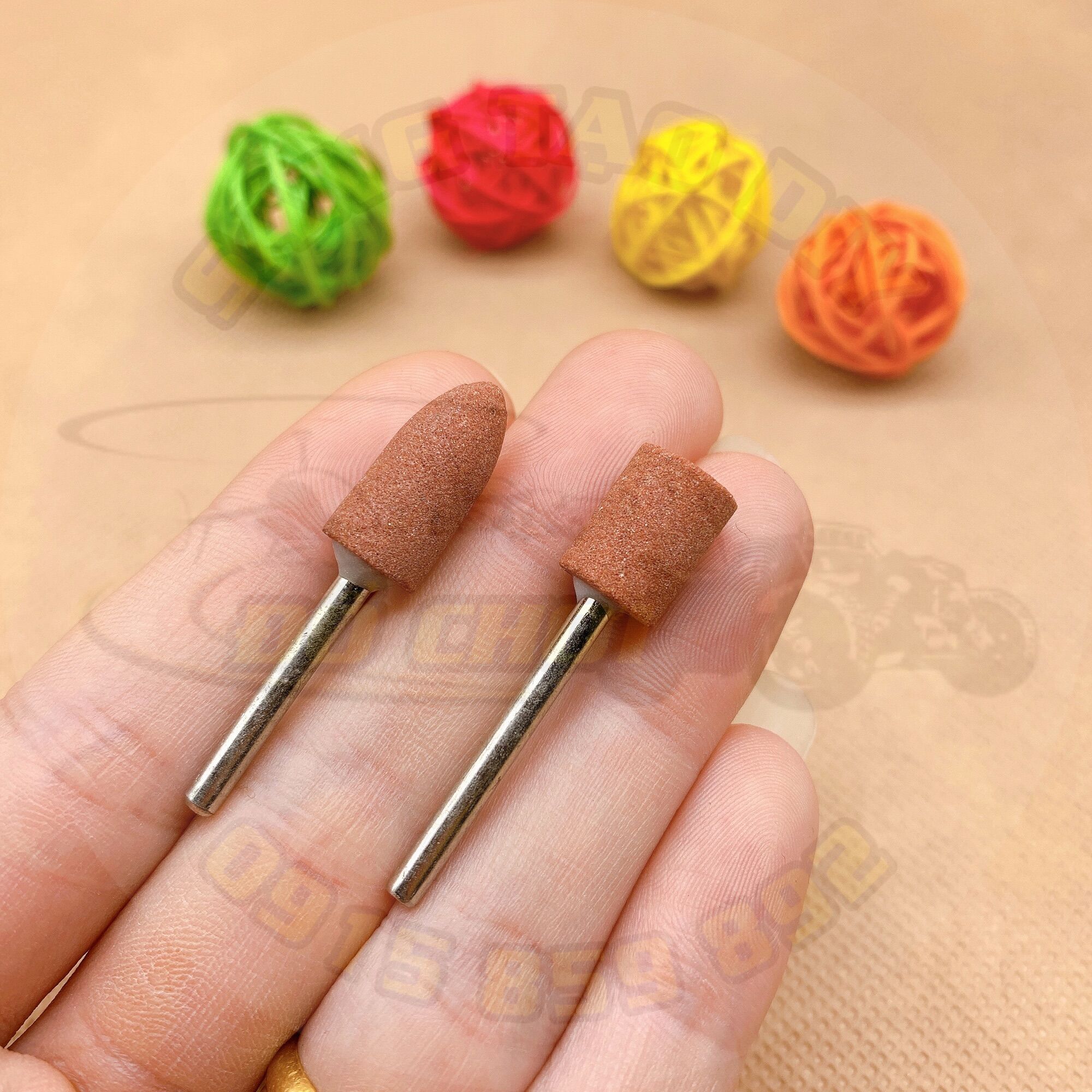 Mũi đá mài hình trụ nhọn trục 3mm, đầu mài 10mm - Phụ kiện máy khoan cầm tay