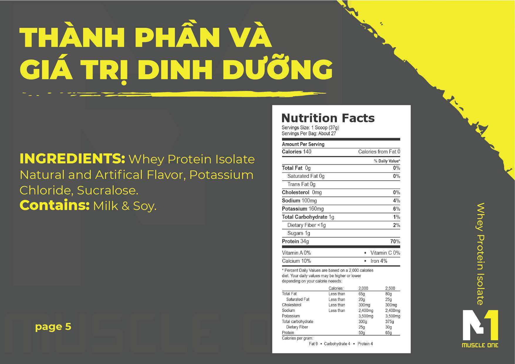 Sữa Tăng Cơ Whey Protein M1 ( Tặng Quà Tặng )