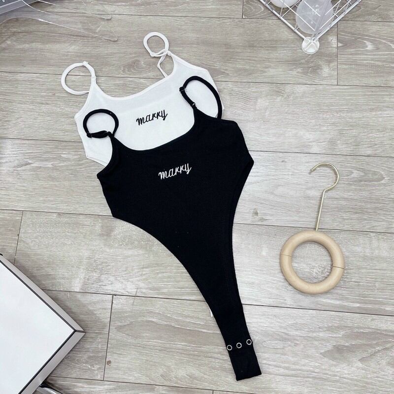 Áo 2 Dây Bodysuit Khoét Eo