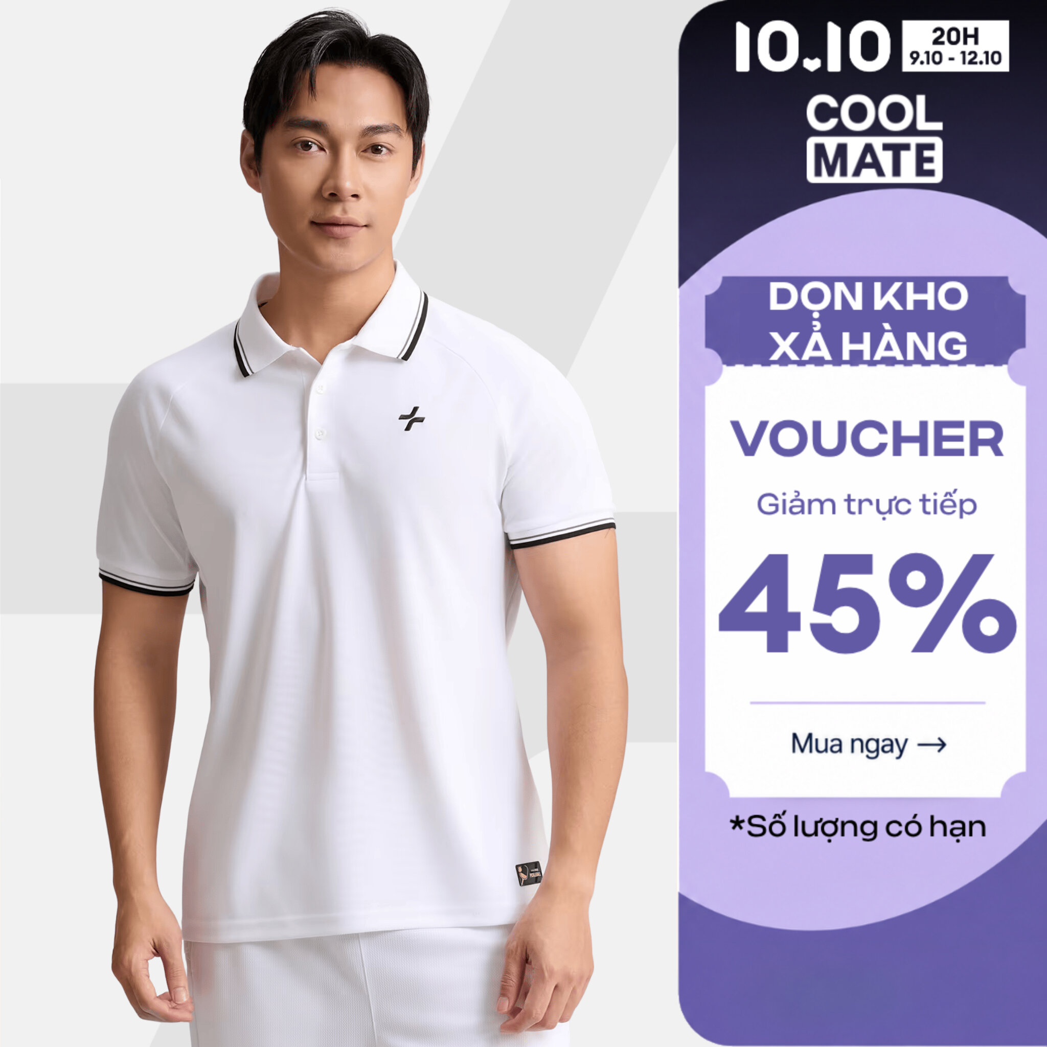 [Shocking Deal 50% Off] Men's Pickleball Driveshot Essentials Sports Polo Shirt, Multi-Purpose Shirt for Gym, Work, and Outings, Absorbent, Stretchy, Quick-Drying Coolmate