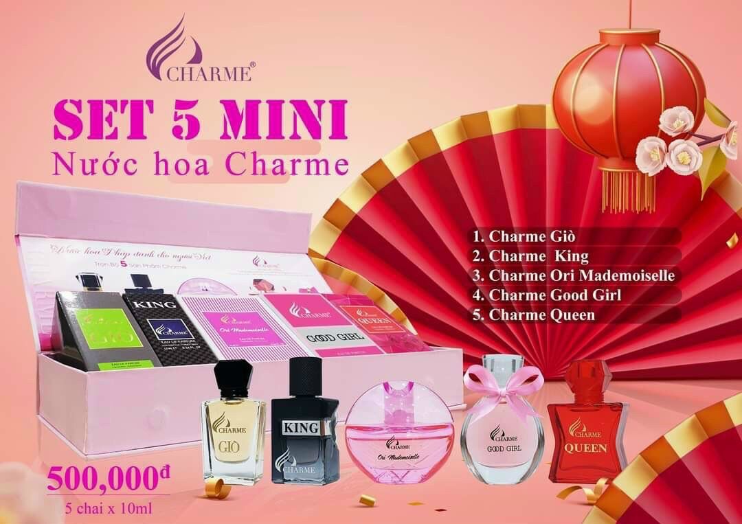 Set 5 chai mini 10ml good girl - king - giò - ori - queen