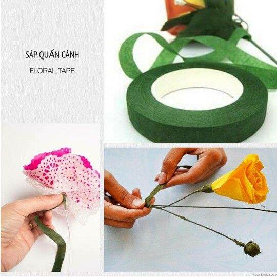 Băng dính cành, sáp quấn cành làm hoa