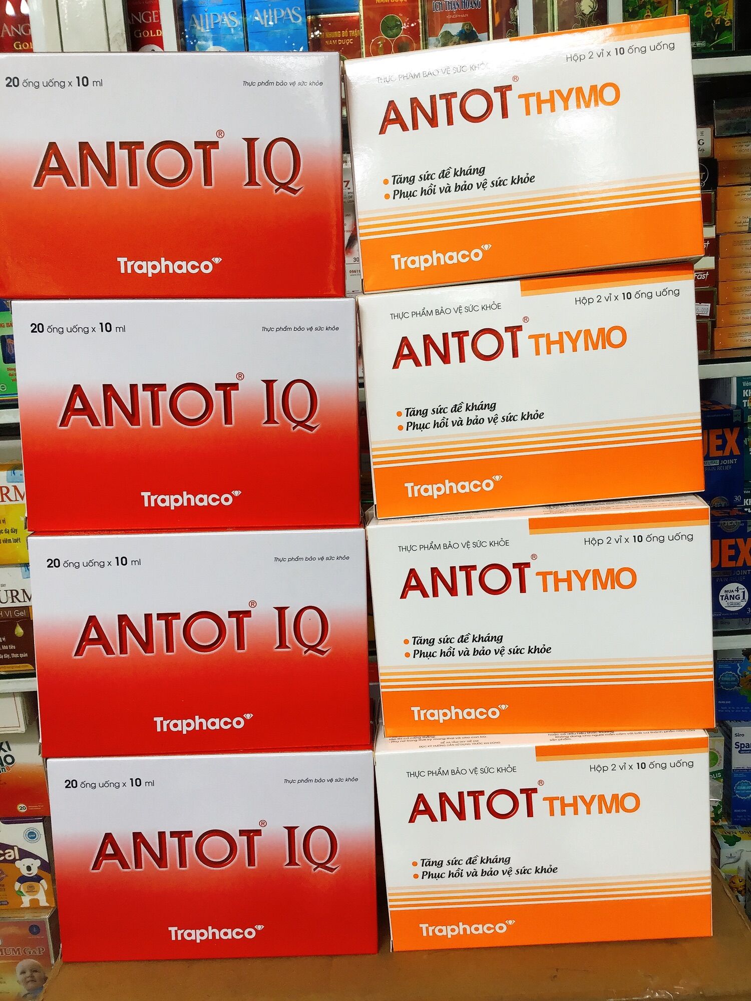 Antot IQ , Antot thymo hộp 2 vỉ x 10 ống traphaco