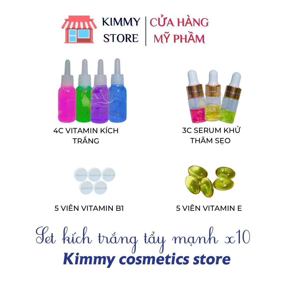 Set Kích Trắng X10 tẩy mạnh khử thâm