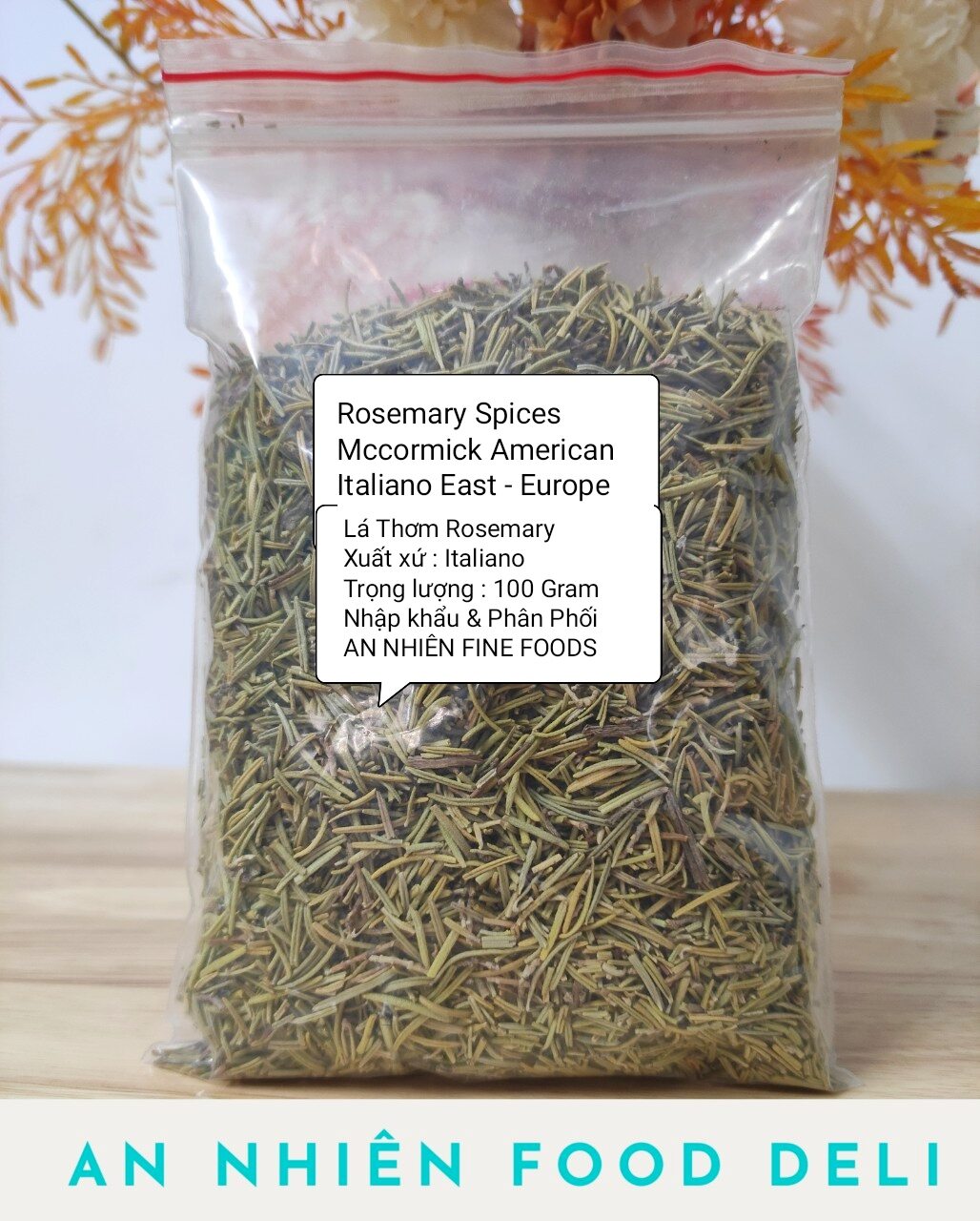 Gia Vị Lá Thơm Hương Thảo Rosemary hiệu Mccormick Túi 100 Gram