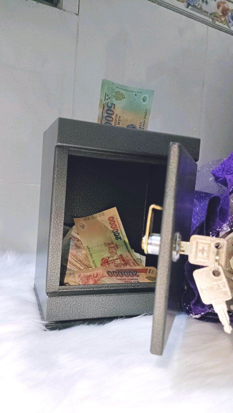 két sắt mini tiết kiệm tiền 15x20