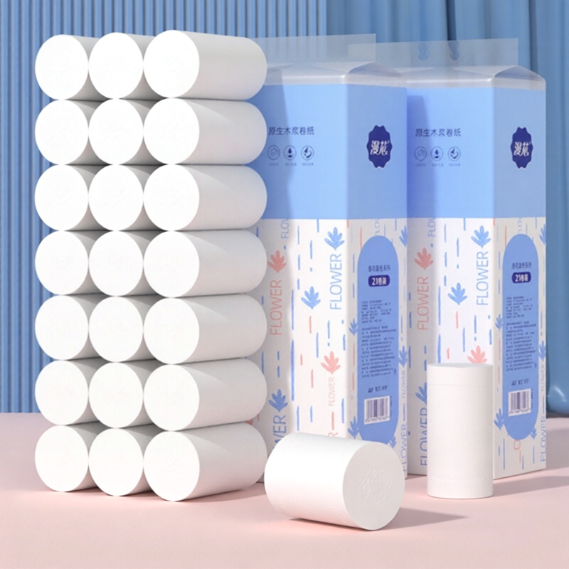 Màn Hoa Giấy Vệ Sinh Cuộn Dày 5 Lớp Không Có Trục 2600g Giá Cả Phải Chăng Dùng Trong Gia Đình Giấy Vệ Sinh