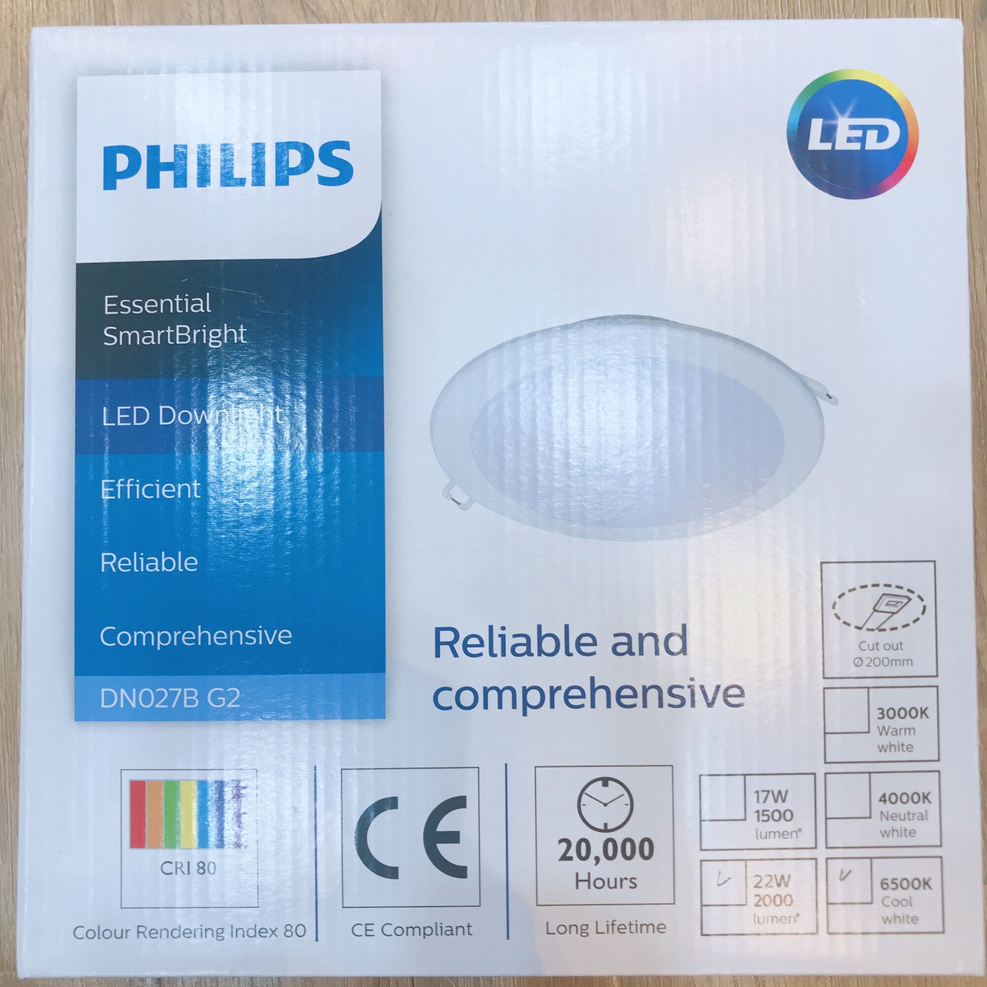 Đèn Led âm Trần tròn DN027B G2 công suất 22w [Philips chính hãng]