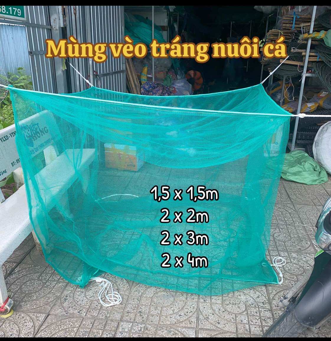 Vèo, Tráng, mùng nuôi cá, ếch... Có nắp đậy (2m x 2m -2m x 4m), (3m x 3m- 3m x 8m), (4m x 4m- 4m x 8m),(1.5m x1,5m),( 1,2m x 1,2m), (1m x 1)