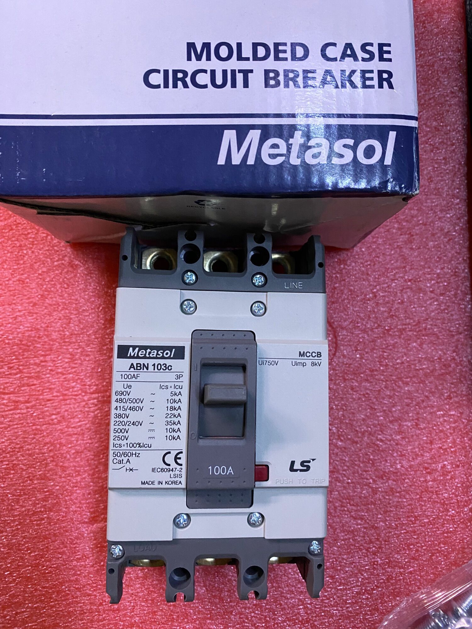 Attomat Metasol -103 c -3 pha 100 A/LS