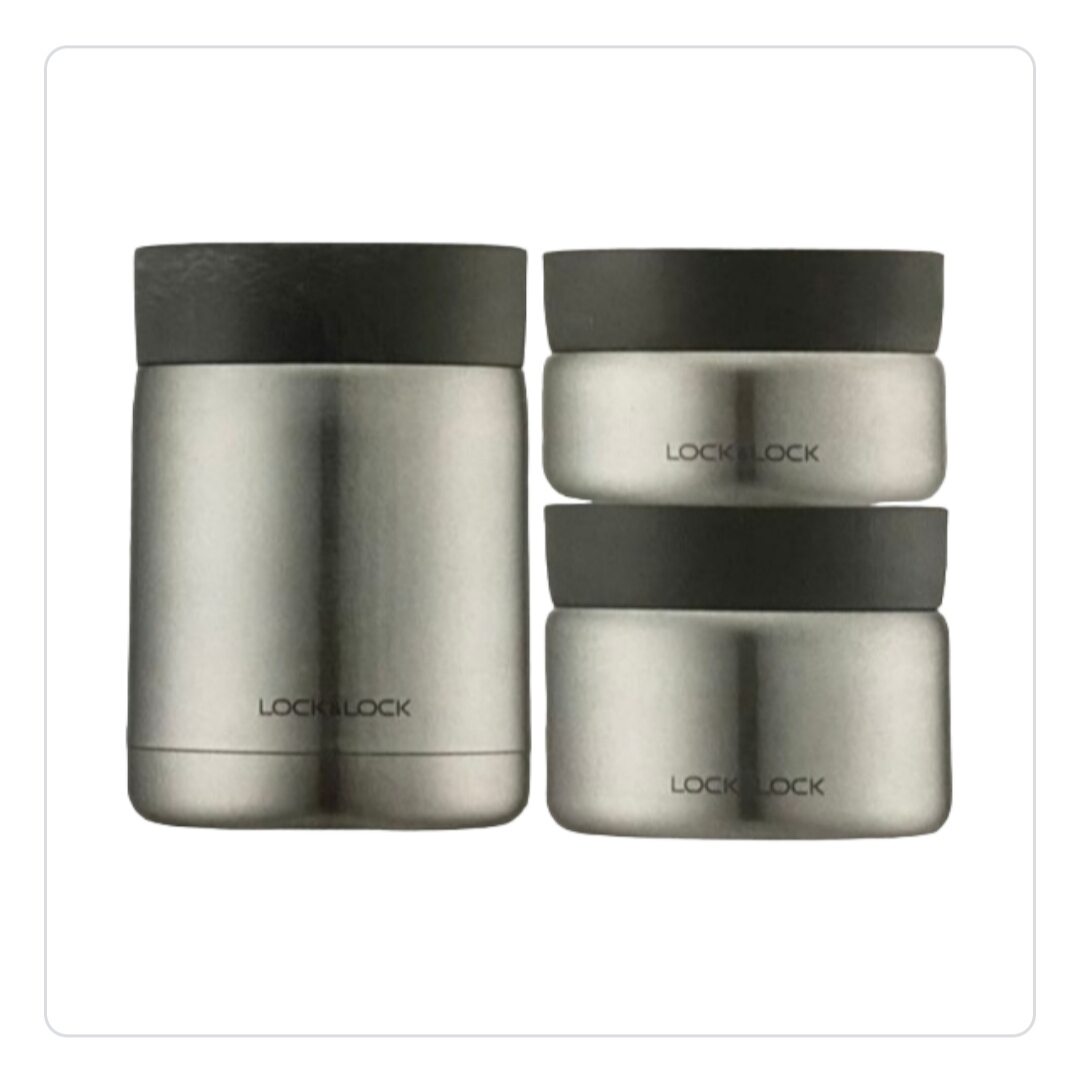 [HCM Giao siêu tốc 2h] Bộ 3 Hộp Cơm (460ml - 420ml - 280ml, kèm túi, đũa Lock&Lock) - Thép Không Gỉ Inox 304 Lock&Lock