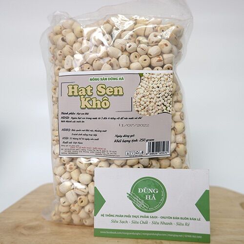 Hạt sen sấy khô ăn liền - Túi (Hộp) 500g