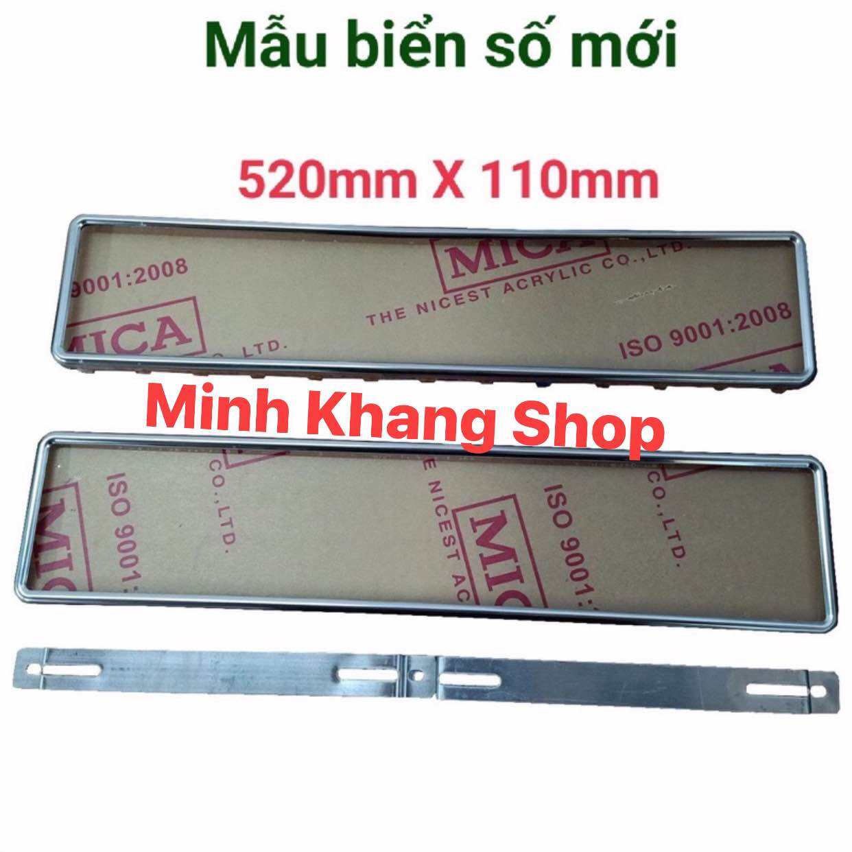 KHUNG BIỂN SỐ Ô TÔ MẪU MỚI_VIỀN INOX SÁNG BÓNG( kèm pat ốc đầy đủ)