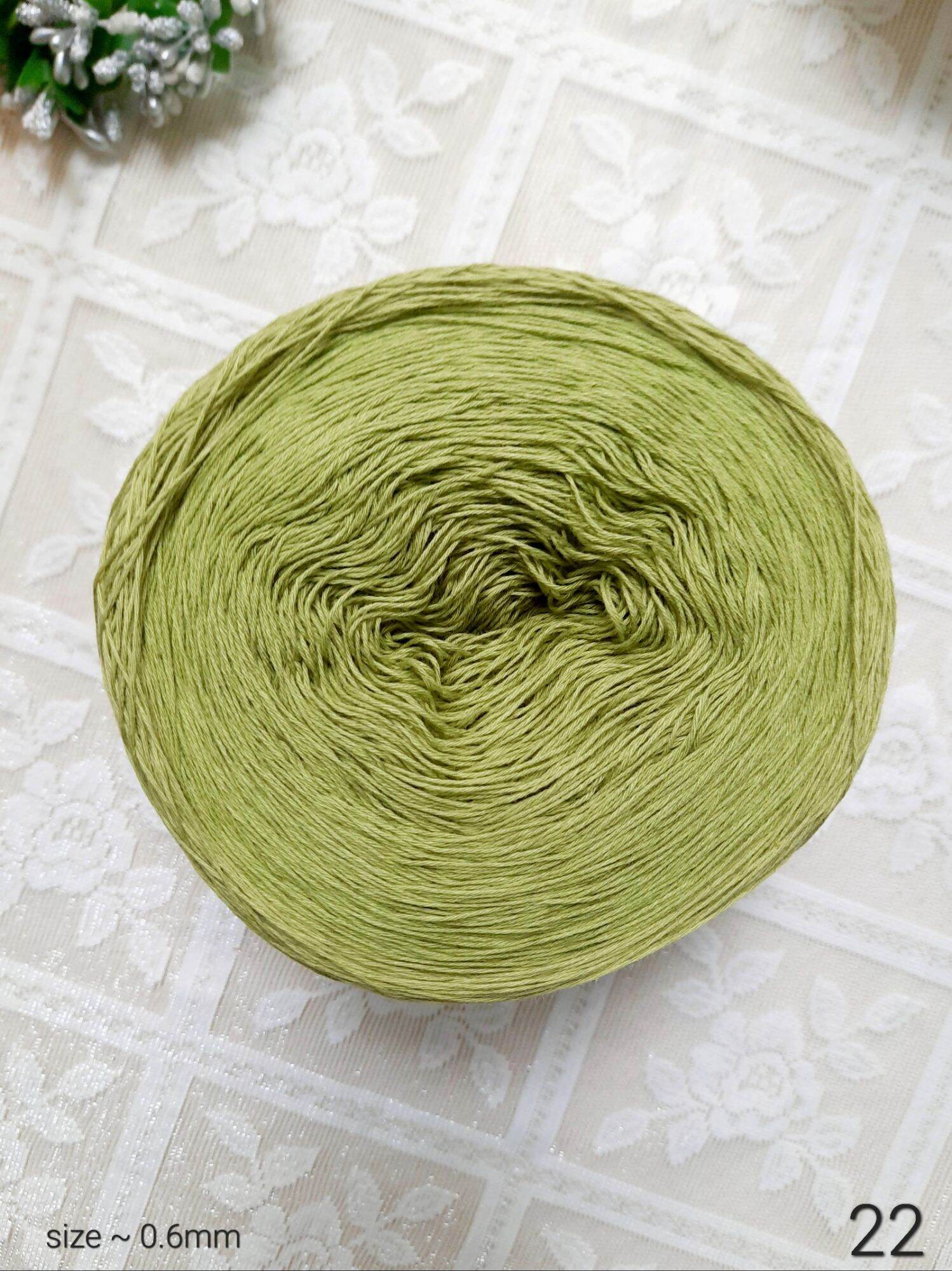 (01-24) Sợi lace cotton Nhật se 0.5mm bóng nhẹ đan móc áo váy mùa hè áo dài.
