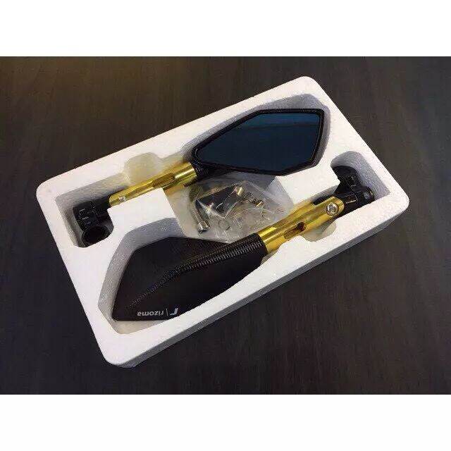 Gương 5 cạnh rizoma full nhôm xoay 360 độ gập mặt đồng hồ gắn các dòng xe máy
