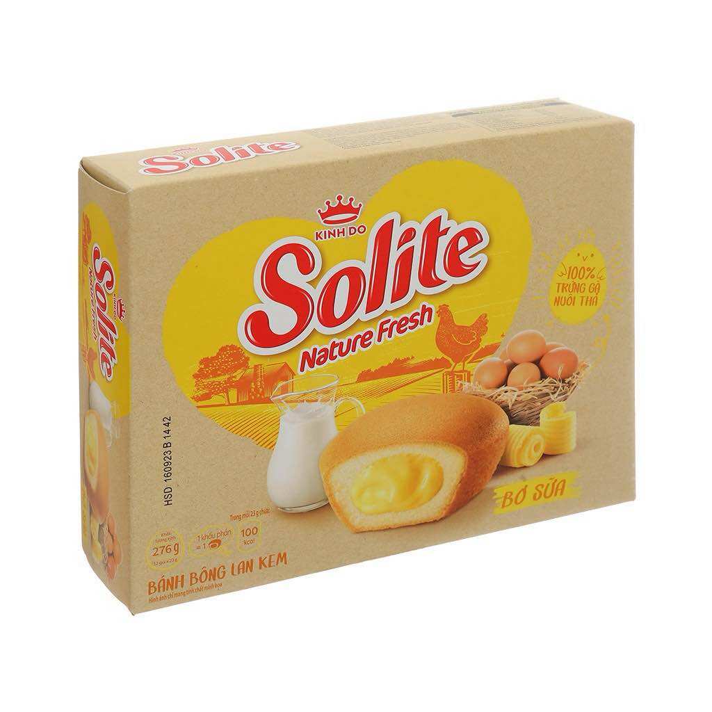 Bánh bông lan kem Solite Nature Fresh