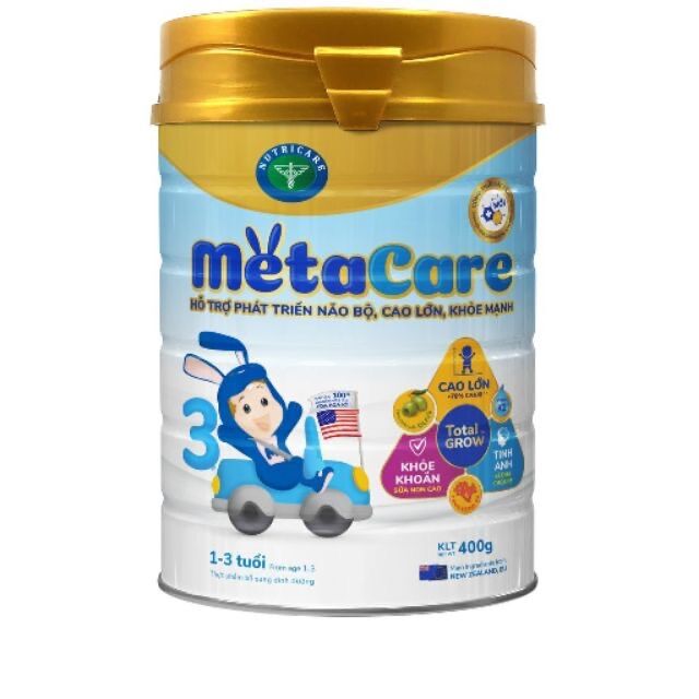 (COMBO 2 LON) Sữa bột Metacare 3 900g