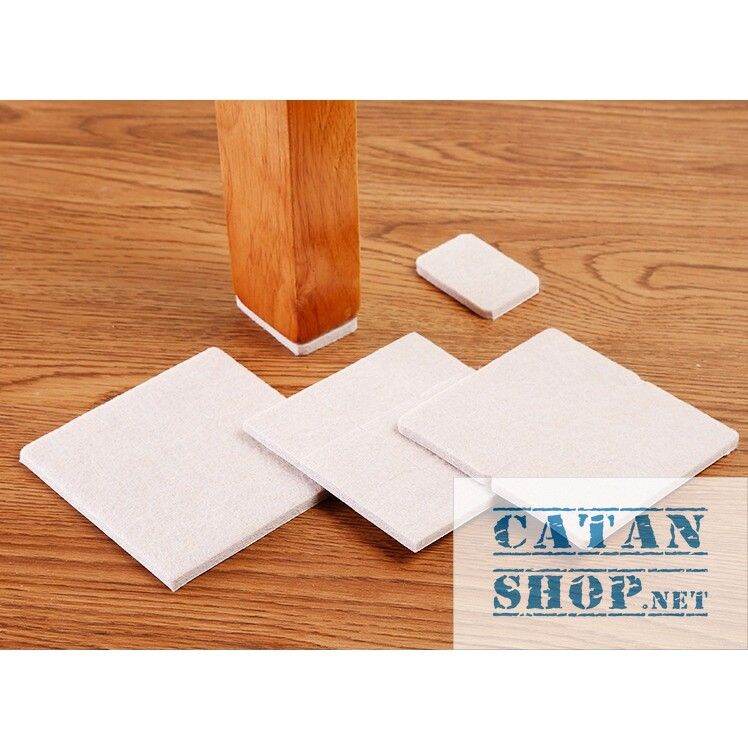 Bộ vỉ kê/Miếng lót chân bàn ghế đồ nội thất chống trầy Nỉ trắng, miếng lót kê chân bàn,