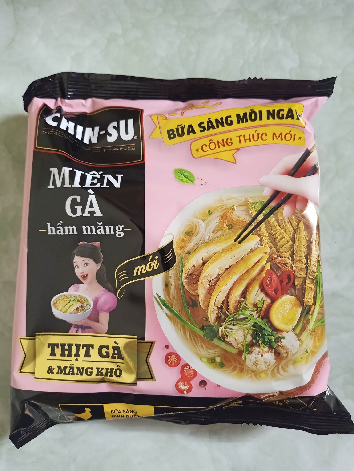Miến gà hầm măng Chinsu gói 123g