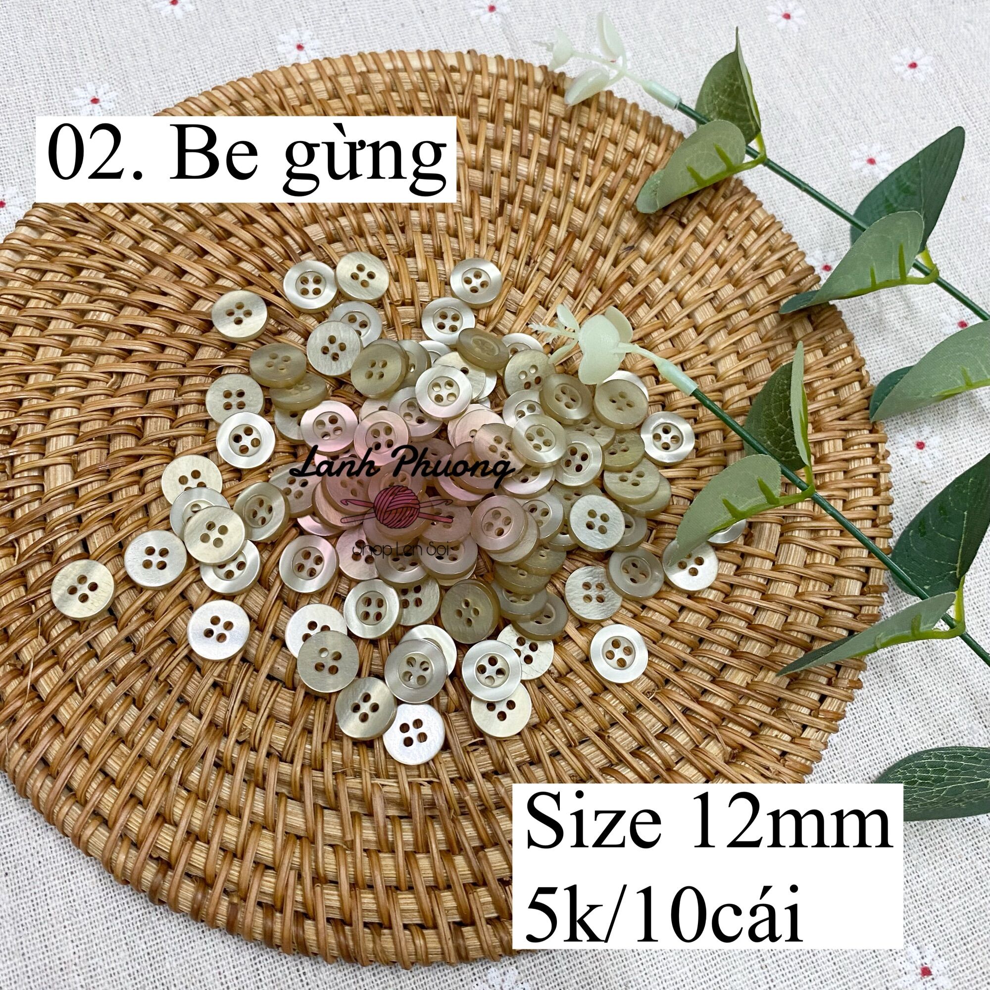 Hộp Nút Nhiều Màu Trang Trí Handmade