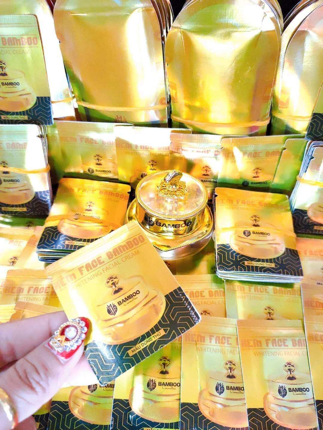 Kem face bamboo, trắng da-chống nắng mẫu dùng thử