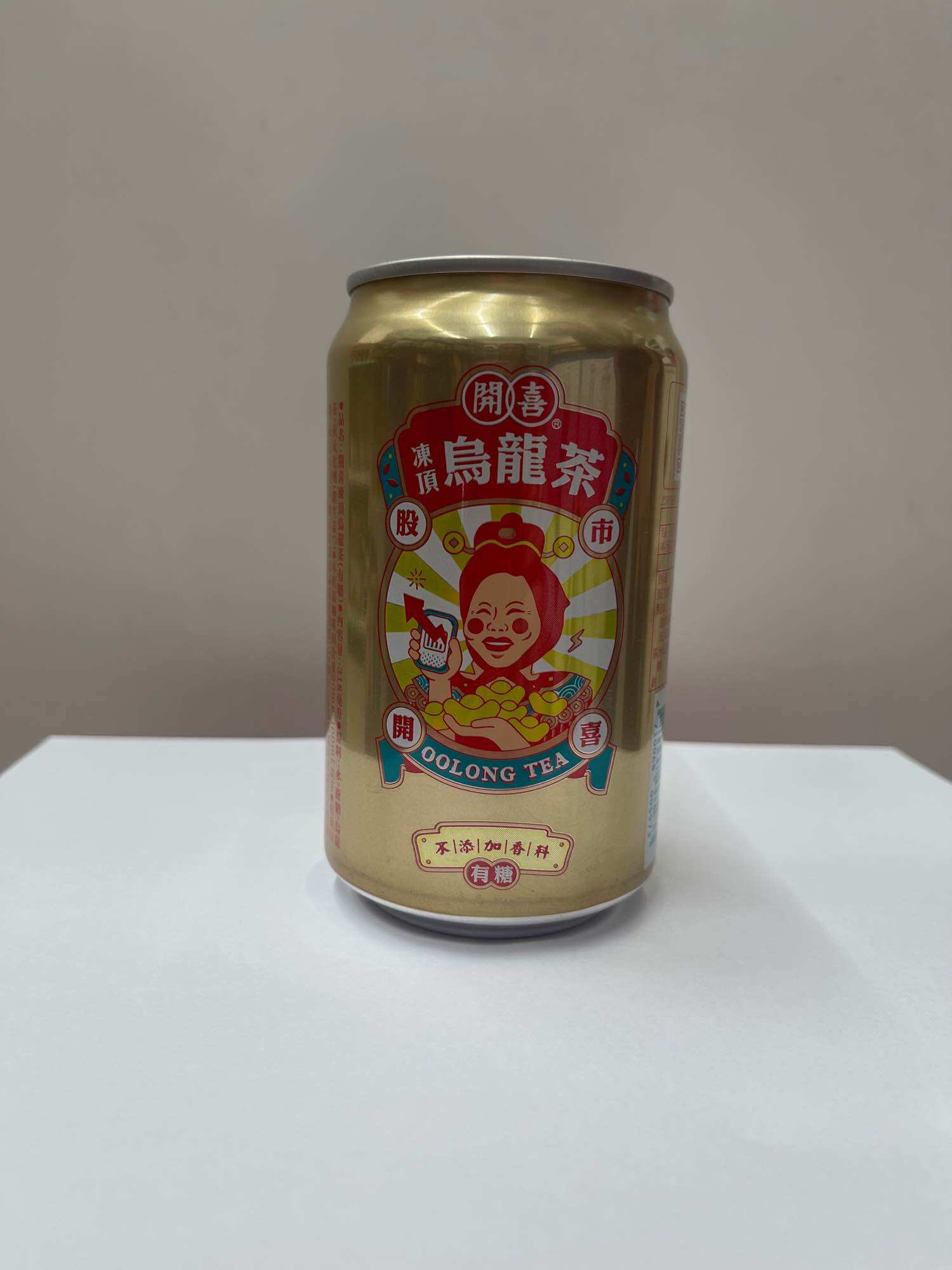 Nước uống trà nhập khẩu đài loan - nước trà ô long kaisi ít đường 340ml 台灣德記開喜 凍頂烏龍茶 微甜