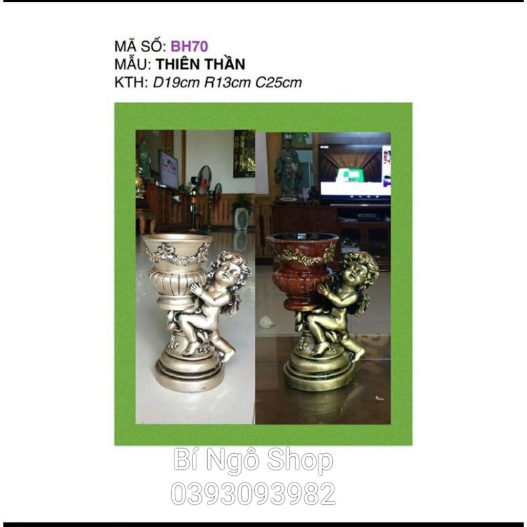 🌼bình thiên thần số 2🌼 25cm chất liệu composite dùng để cắm lông công hoặc cắm hoa.
