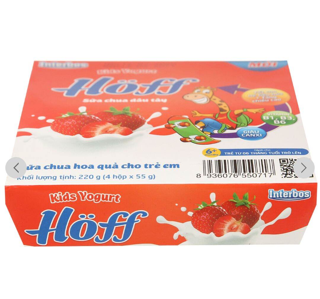 VỈ 4 HOP SỮA CHIA TRẺ EM TỪ 6 M HOFF VIK DÂU