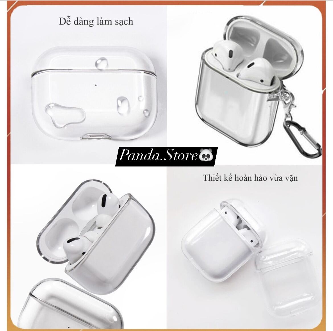 Vỏ ap trong suốt case trong suốt Đựng Tai Nghe airpods. 1 2 3 Pro NEW