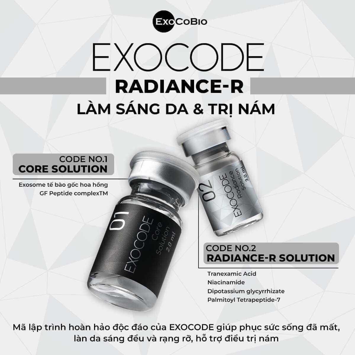 1 cặp mix Exocode Trắng Sáng,Xoá bỏ Thâm nám(Nhập khẩu chính hãng)