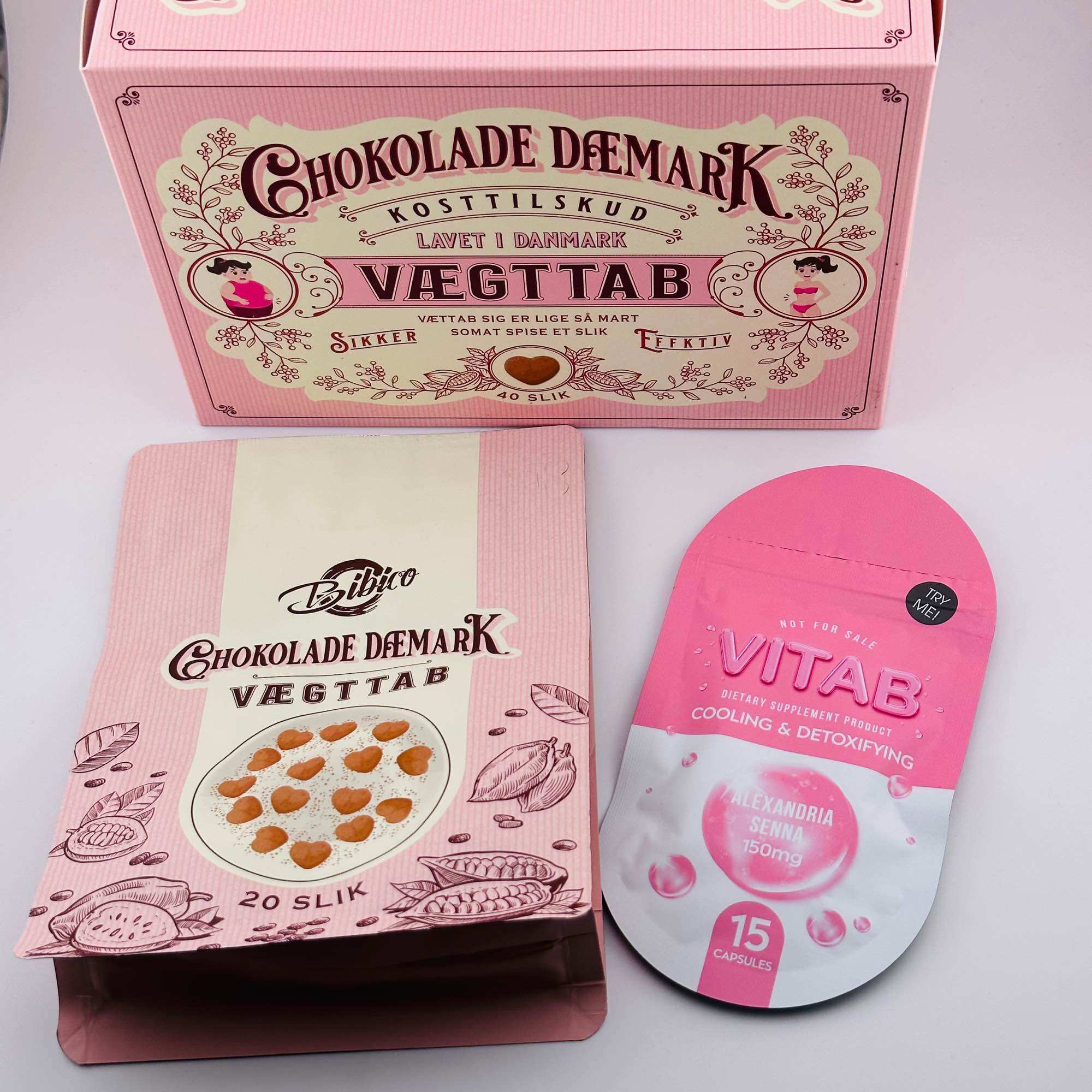 Kẹo Socola Giảm Cân Đan Mạch Chokolade Vaegttab