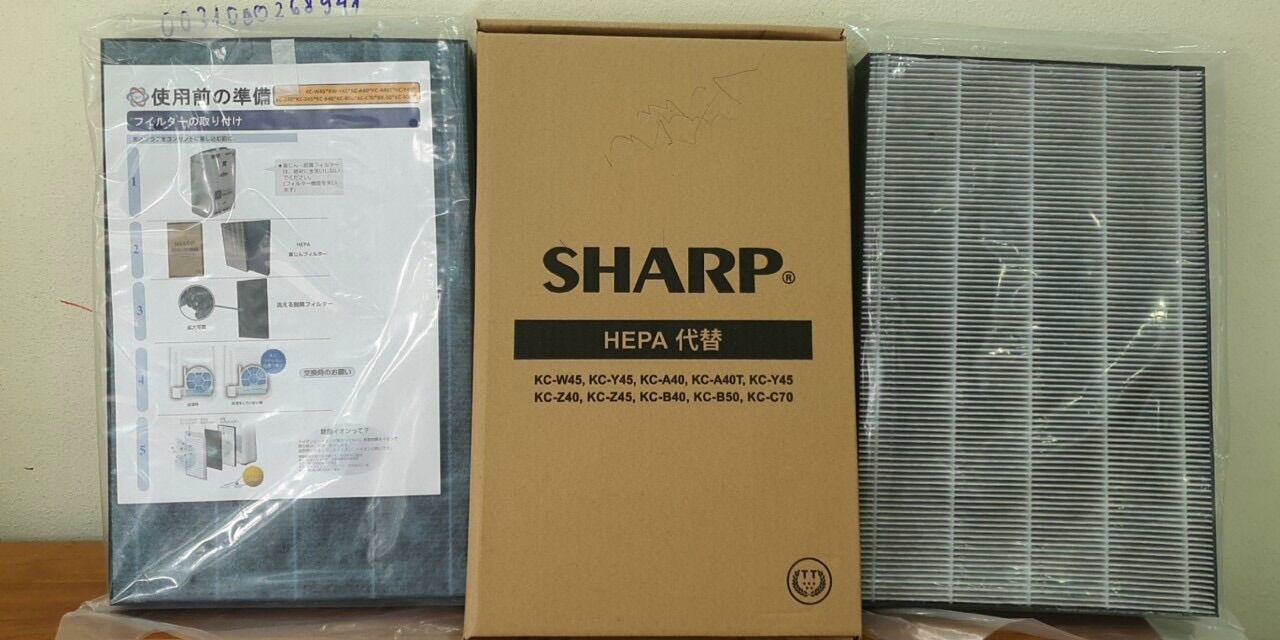 Màng hepa + than hoạt tính sharp kc 40-45-50