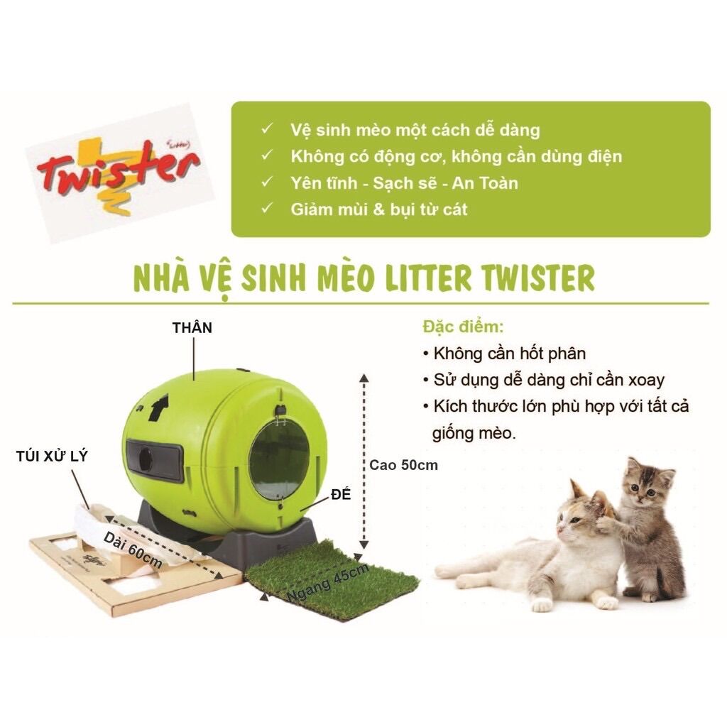Nhà vệ sinh cho mèo Litter Twister