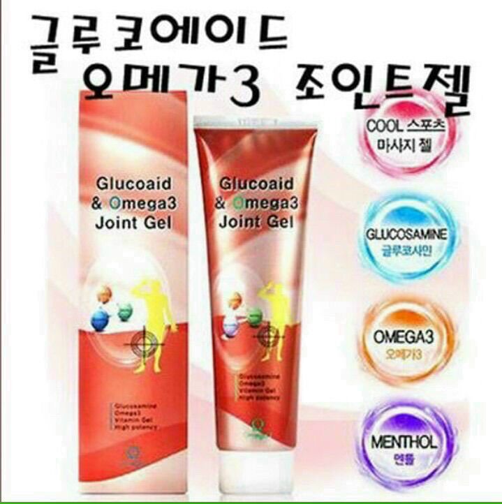 Gel lạnh xoa bóp Glucoaid & Omega 3 Cream 165ml Hàn Quốc
