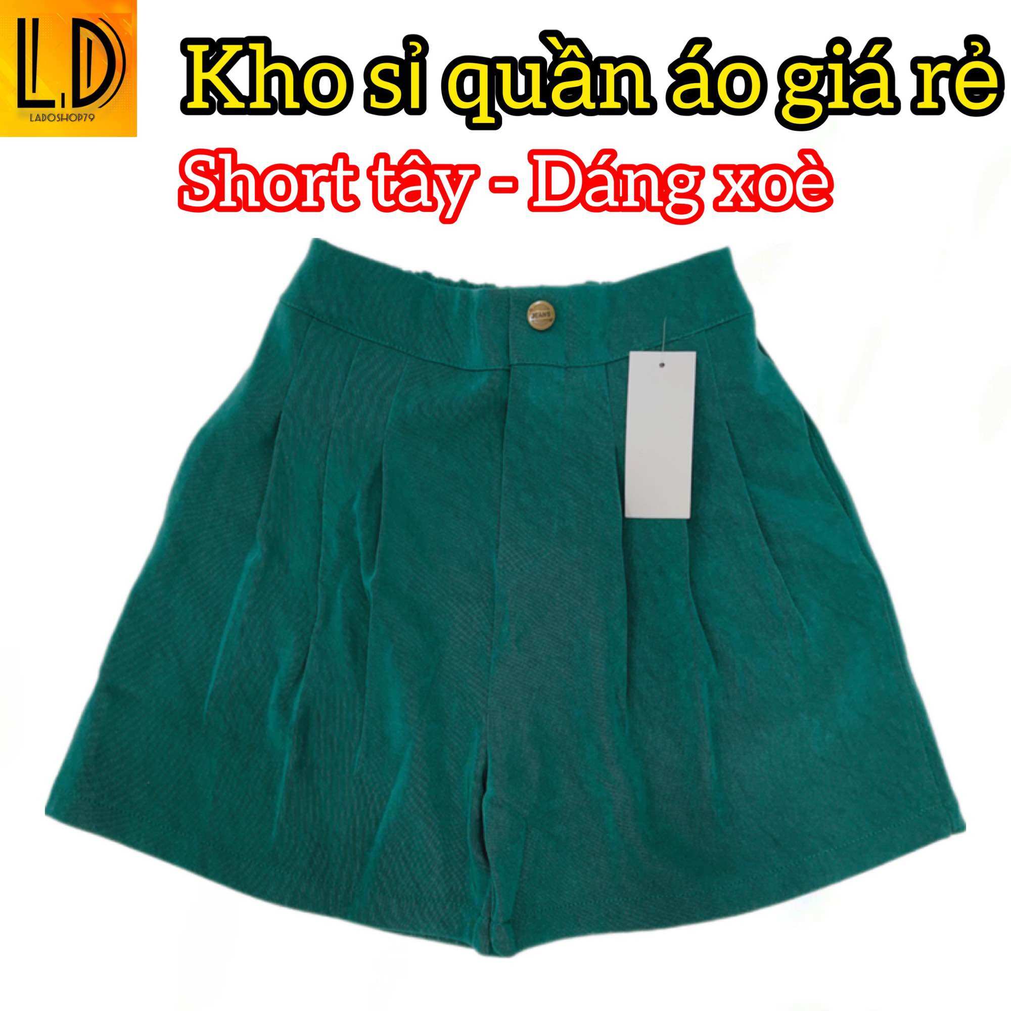 [Hoàn tiền Max 15%] Quần short tây lưng thun form đẹp vải đẹp 1 nút