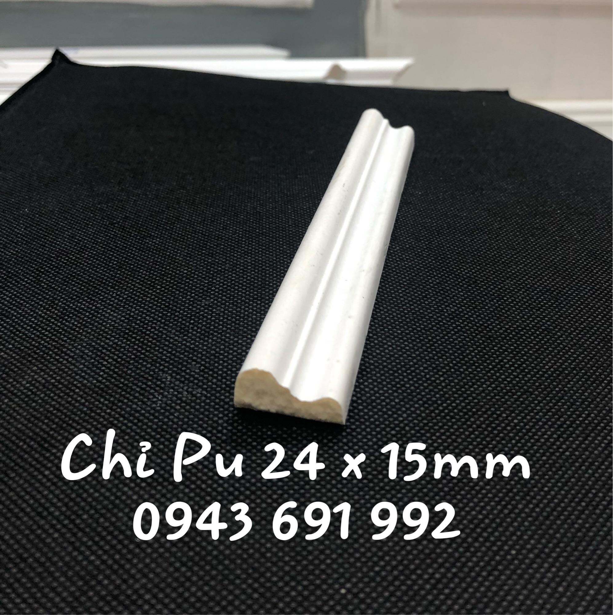 Phào chỉ nhựa PU xốp thô bản 2.4cm lệch có thể sơn thay đổi màu sắc