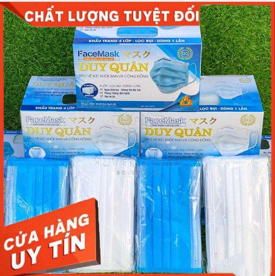Khẩu Trang Y Tế 4 lớp DUY QUÂN mầu XANH