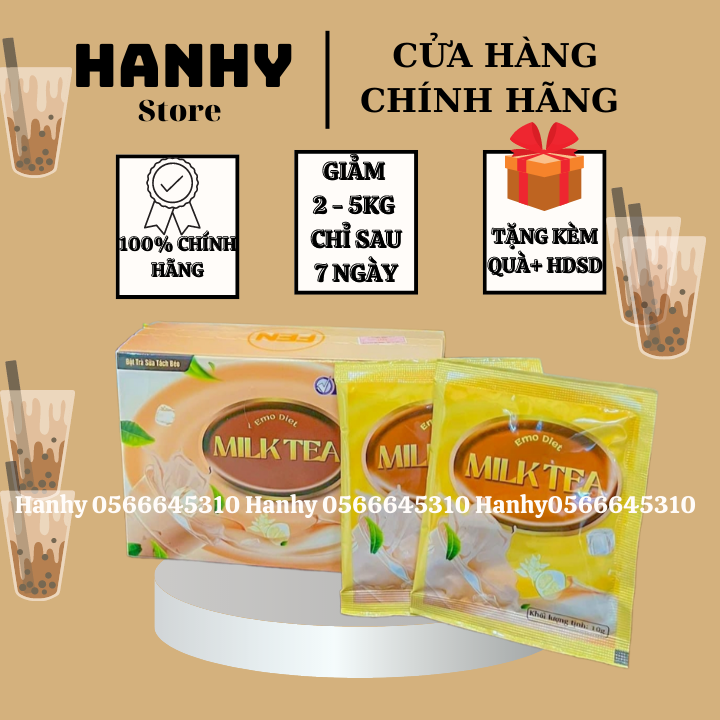 Bột trà sữa tách béo emoslim giảm cân nhanh 7 ngày