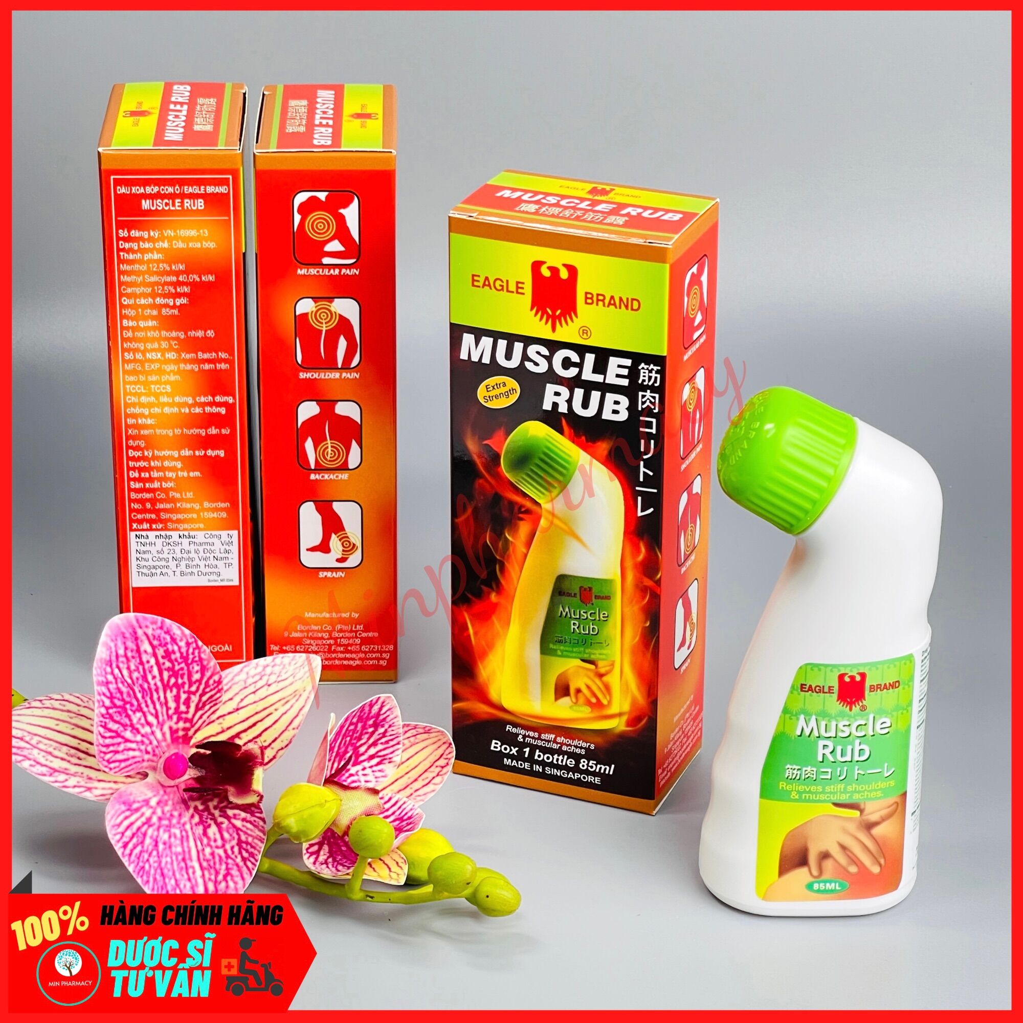 Dầu Nóng Xoa Bóp Con Ó Dạng Lăn EAGLE MUSCLE RUB 85ml