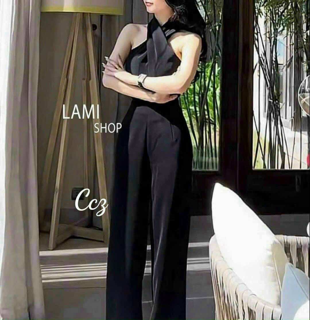 Jumpsuit cổ chéo thời trang