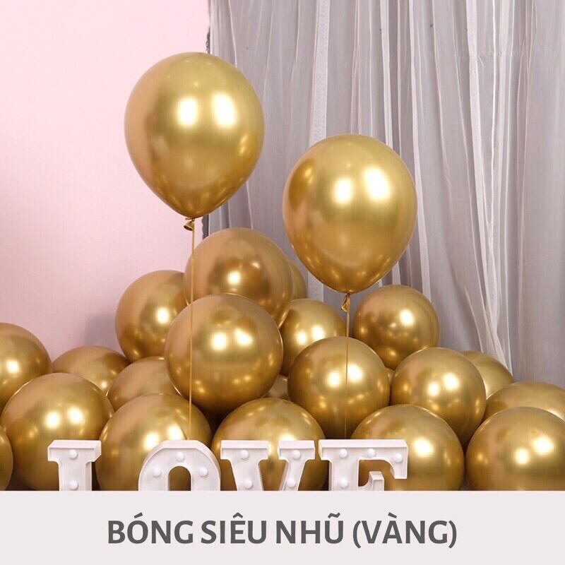Bóng bay siêu nhũ Chrom lấp lánh size 10inch (25cm)