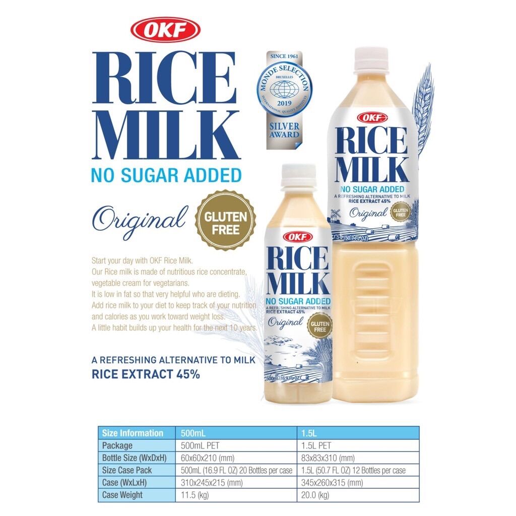 [HCM]Nước gạo OKF không đường ( dành cho ngừoi ăn kiêng - tiểu đường )