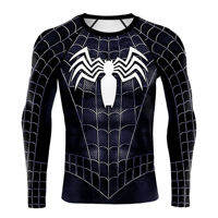 Áo Thun Cosplay Người Nhện Tay Dài Nam Mùa Thu/đông Đồ Thể Thao Tập Luyện Chất Liệu Thun Co Giãn Áo Siêu Anh Hùng Thoáng Khí Dệt Kim Hàng Ngày Chất Liệu Polyester