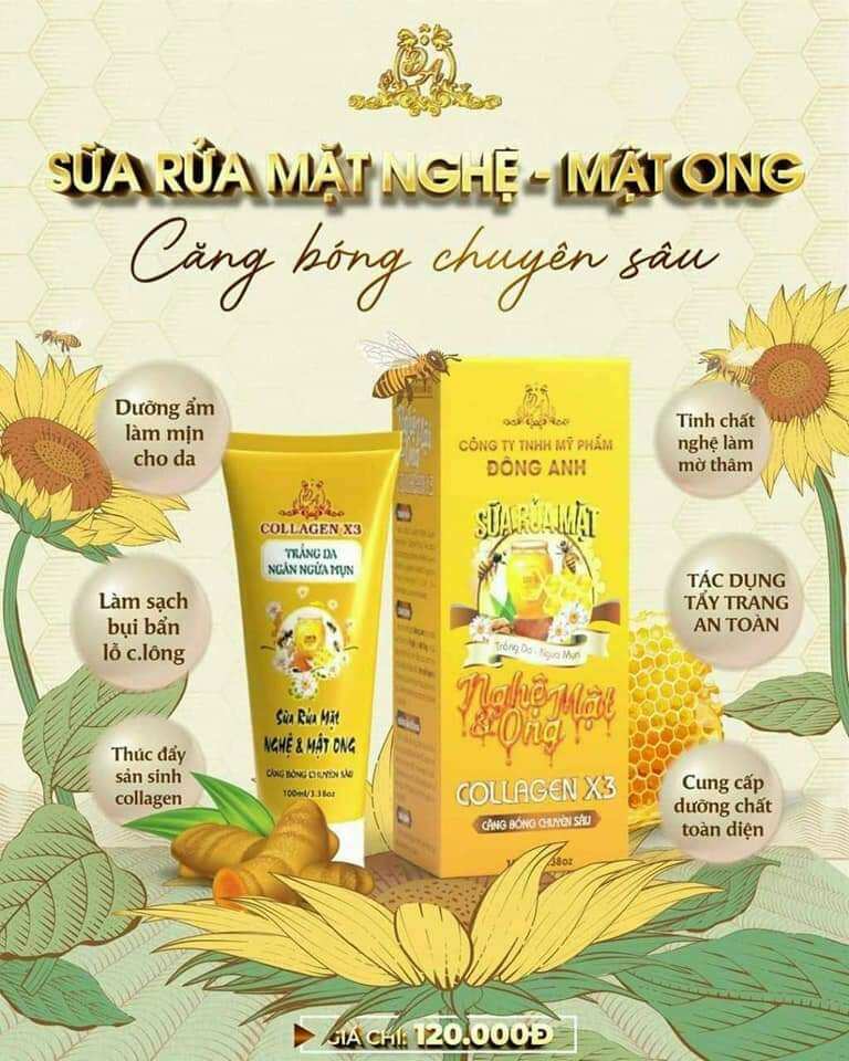 Sữa rửa mặt collagen x3 chính hãng