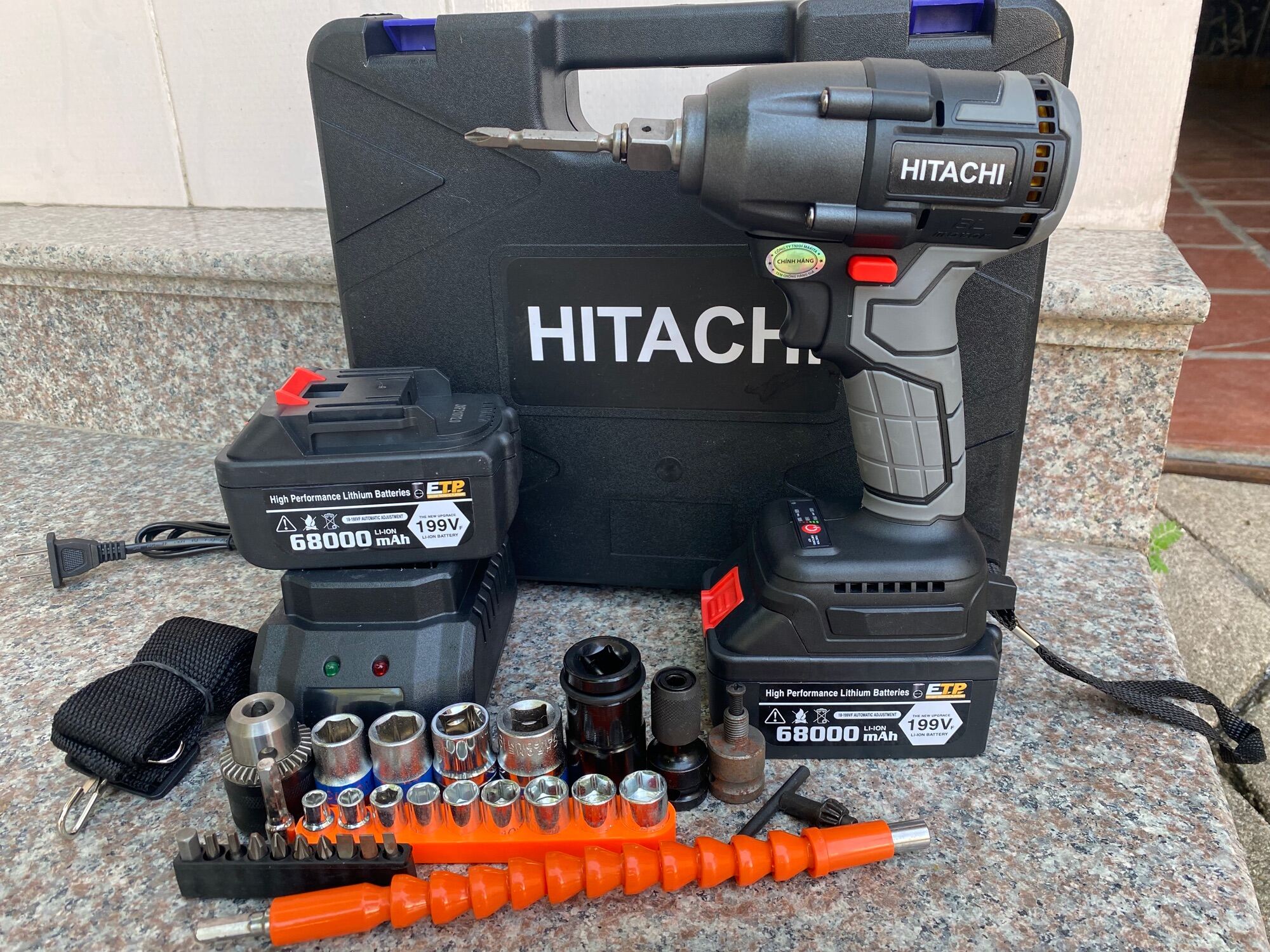 Khoan pin đa năng Hitachi 199V - Hàng loại 1 - tặng bộ phụ kiện 299k -