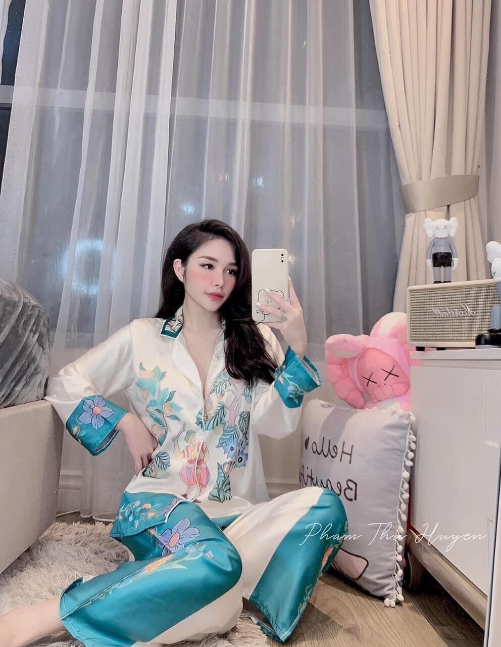Pijama tiểu thư thiết kế lụa latin cao cấp mềm mịn