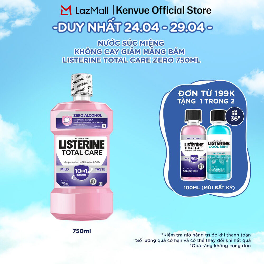 Nước Súc Miệng Listerine Total Care Zero 750ml