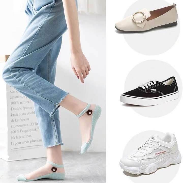 Combo 2 đôi tất lưới hoa cúc