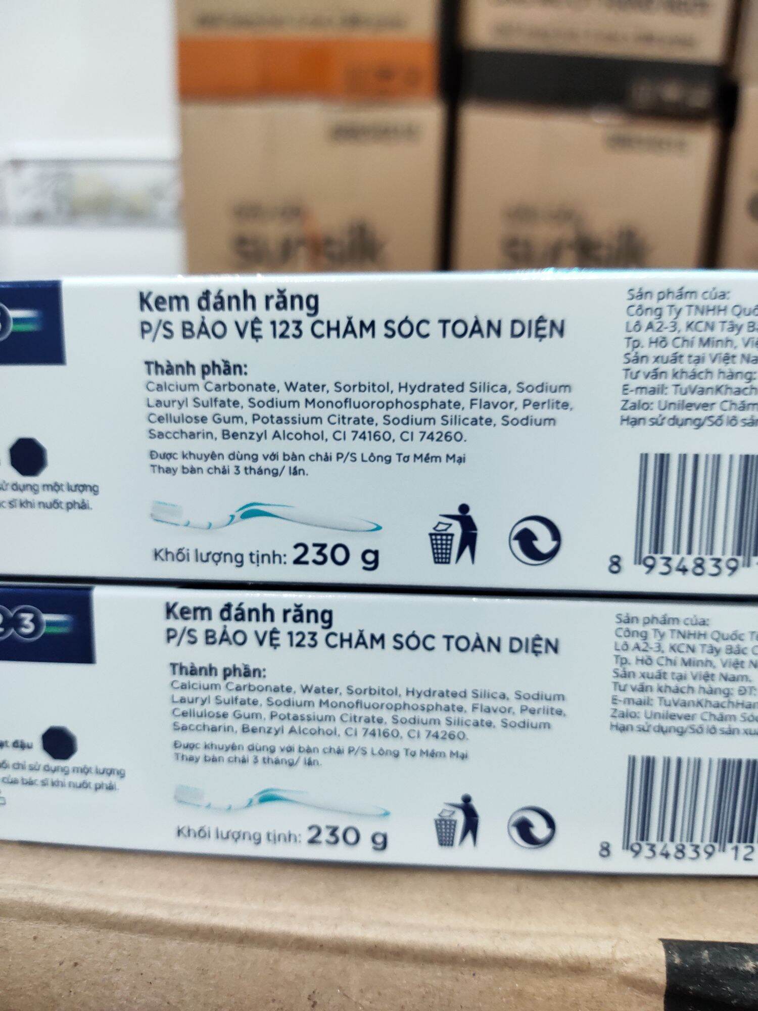 Kem đánh răng p/s 123 toàn diện (2 cây x230g)